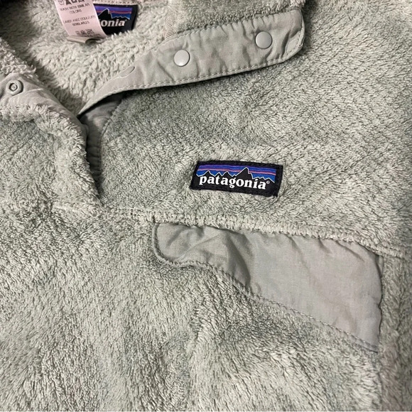 Women's Patagonia Synchilla Snap-T Re-Tool Mint Green Fleece Pullover Jacket M - Picture 4 of 8